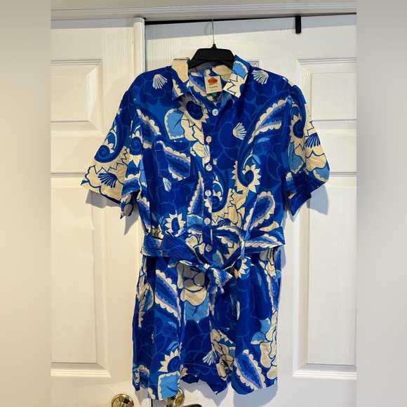 FARM Rio Blue Tropical Groove Romper - Picture 3 of 5